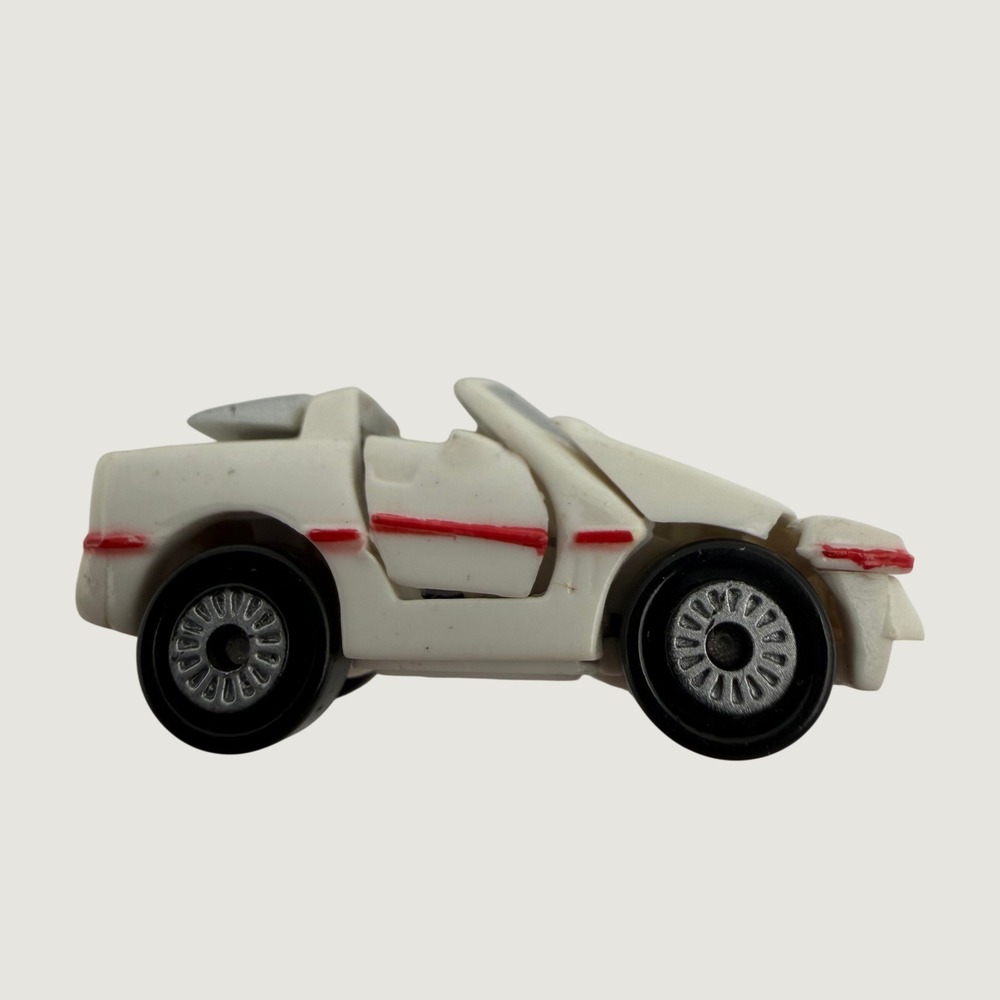Vintage 1988 Galoob Micro Machines White Corvette Convertible Red Stripe Car